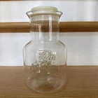 Vintage Pyrex Carafe pitcher Spring Blossom 3456-1 56oz glass w/ lid