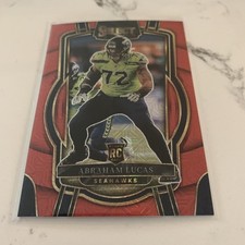 2022-23 Select Abraham Lucas RC RED Mojo Prizm #211 Seahawks Rookie 33/49
