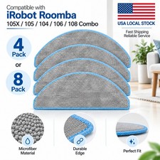 4PCS Washable Mop Pads for iRobot Roomba 105 ...