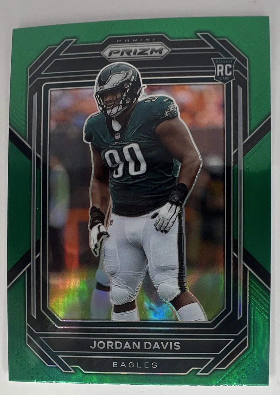 2022 Panini Prizm - Rookies Jordan Davis #371 Green Prizm (RC)