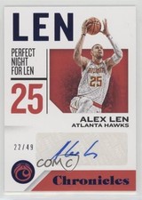 2018-19 Panini Chronicles Signatures Blue 22/49 Alex Len #CS-AL Auto 9ih