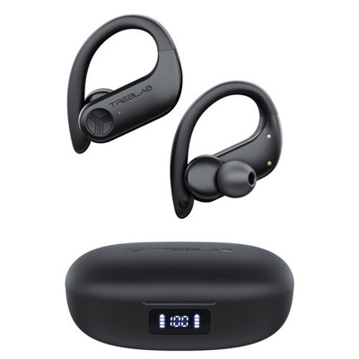 TREBLAB X3 Pro Sports Wireless Earbuds Bluetooth, Secure Ear Hooks, IPX5 Black