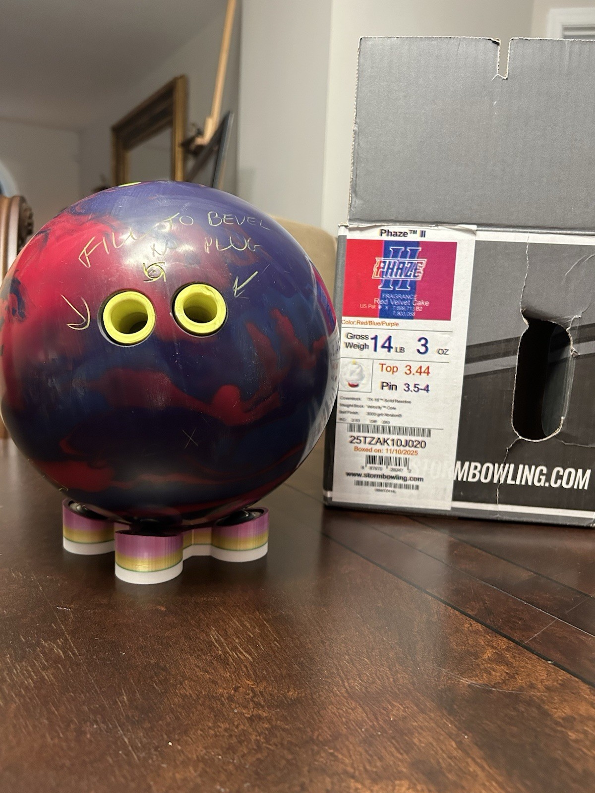 Storm Phaze Two Drilled/Used 14lbs Solid Reactive Bowling Ba