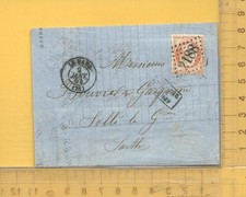 TIMBRE FRANCE : 1862  N° 23 Y&T sur lettre  oblit' losange Grands Chiffres