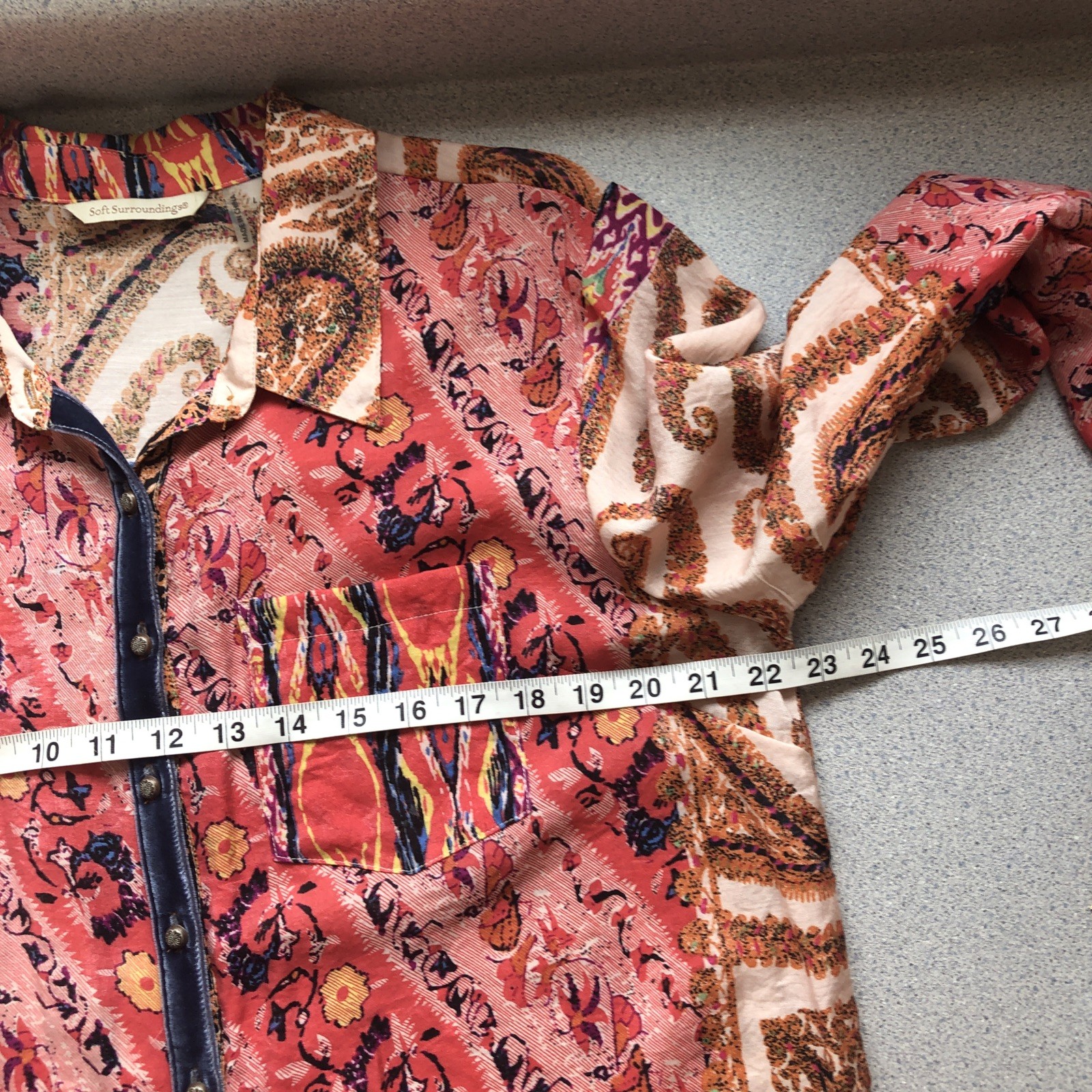 Soft Surrounding Brynn Button Tunic Top Floral Pa… - image 10