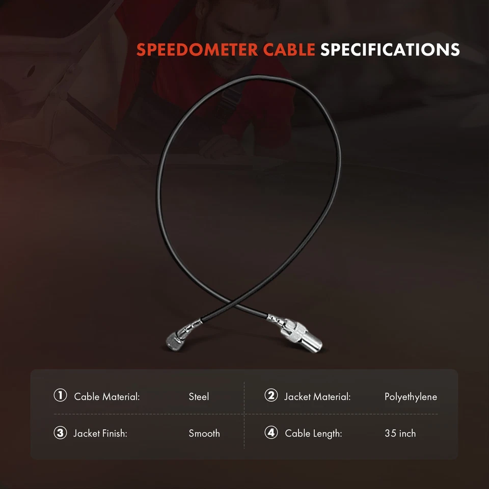 Cable velocímetro 35 pulgadas para Ford F250 F150 Mustang Lincoln Continental Mercury Foto 3 de 4