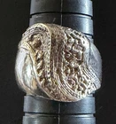 Vintage Sterling Silver Modern Sculptural Ring Size 8 - 7g Unique