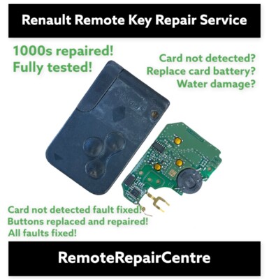 Card Not Detected Renault Laguna Megane Scenic Clio 4 Button Remote Key Repair