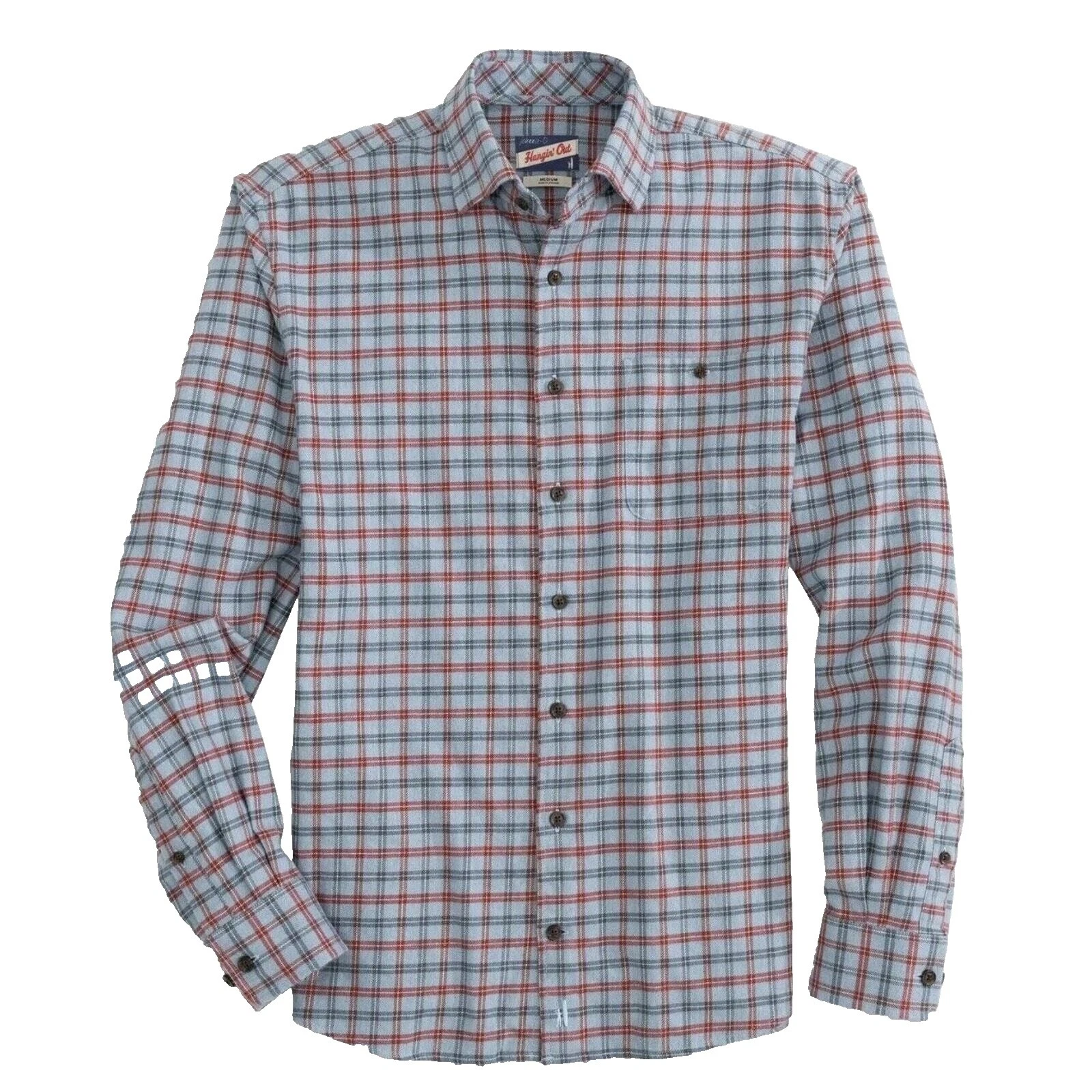 Long Sleeve Cotton Blend Casual Button-Down Shirts for Men