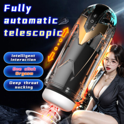 Automatic Thrusting Male Masturbator Thrusting Vibrating Telescopic Lubricants