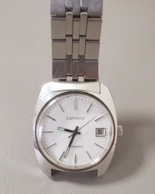 Exponent Automatic Herren Armbanduhr mit Edelstahlarmband ohne Box Vintage