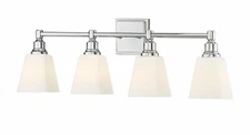 Park Harbor PHVL3184 Nickel Leadwell 4-Light 29"W Bathroom Vanity Light
