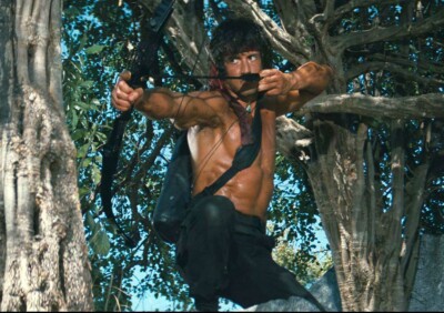 Rambo First Blood Part II 1985 Sylvester Stallone John shoots arrow Photo  CL1679