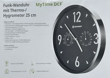 Wanduhr Mit Thermometer & Hygrometer – Wetterfest, Bullauge-Design Für Innen & Außen, Modell 4545