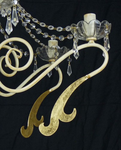Lampadario molto particolare e bello con pendenti e gocce in cristallo ART.L40 - Bild 3 von 4