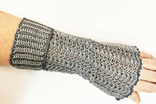 Grey Fingerlose Handschuhe, Handw rmer, geh kelte F ustlinge, H kel Hand