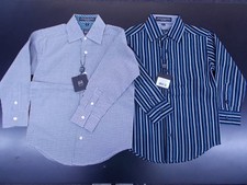 Boys Ike Behar Plaid or Striped Dress Shirt Size 5 - 7