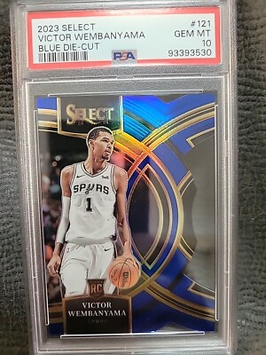 2023-24 Select Victor Wembanyama Die Cut Blue Rookie Prizm 134/249
