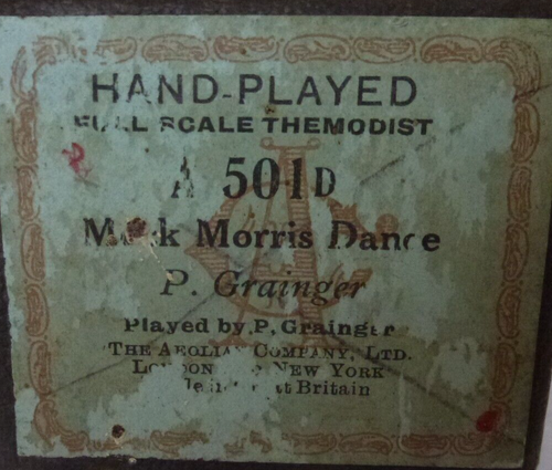 PIANOLA 88 NOTE HANDPLAYED MOCK MORRIS DANCE COMPOSED & PLAYED BY PERCY GRAINGER - Picture 2 of 3