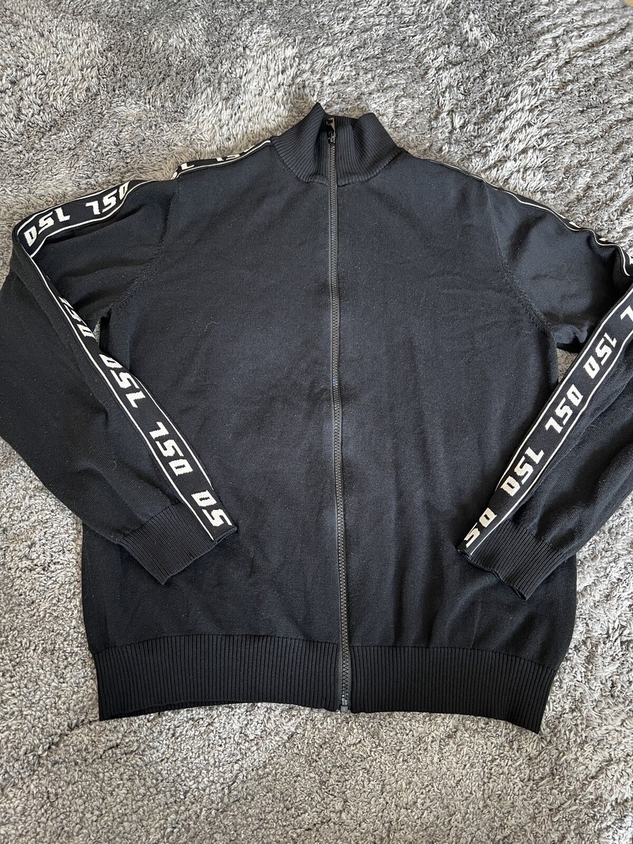 EUC Diesel Men's Full Zip Cardigan jacket Sweater DSL Spell out