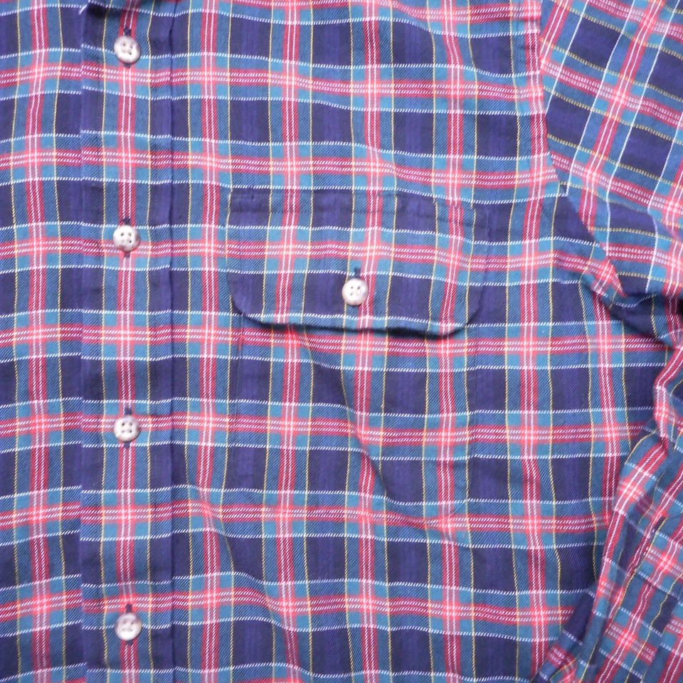 Camisa Gant De Colección Para Hombre Mediana Roja Verde Cuadros Algodón Lana Manga Larga Gantela Foto 4 de 4