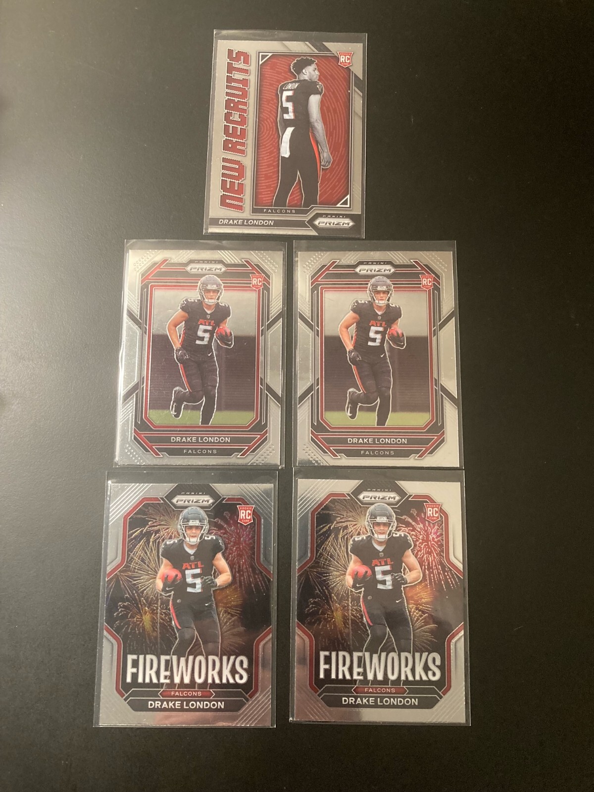 2022 Panini Prizm Drake London Rookie RC Fireworks New Recruit Insert #308 #NR-4