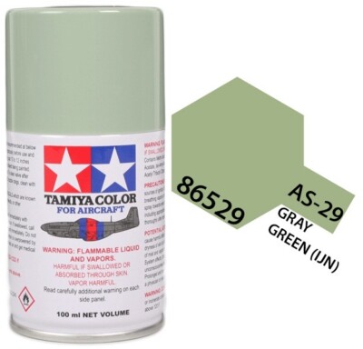 Tamiya 86529 AS-29 Gray Green (IJN) Aircraft Lacquer Spray Paint 100ml - US