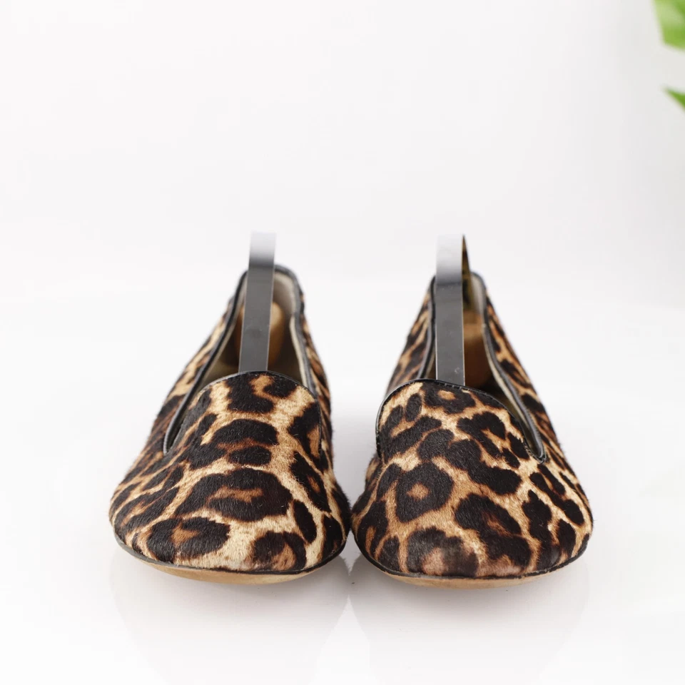 Michael Kors Mujer Ailee Mocasín Talla 7.5 Marrón Leopardo Pelo de becerro Zapato Plano Foto 2 de 4