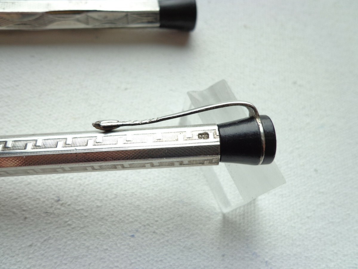 Antique 1900s Mechanical Propelling Pencil Silver 830 and 800 SET
