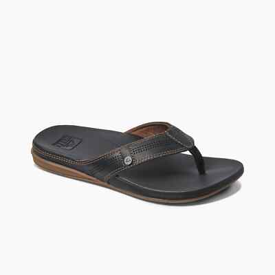 Reef Men's Cushion Lux Slippers Flip Flop Sandals Black/Brown