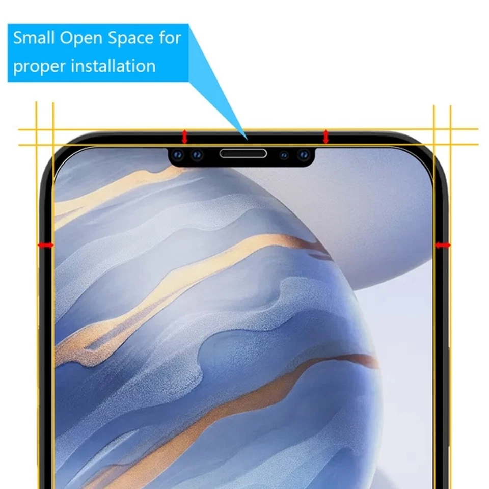 3X Tempered glass screen protector for iPhone 14 13 12 11 Pro Max X XS XR 8 7 6 - Image 2 of 4