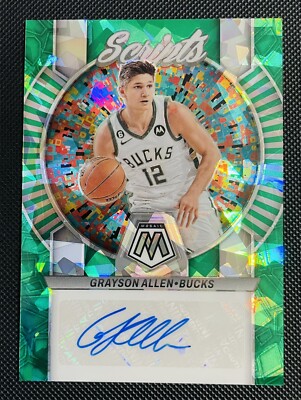 2022-23 Panini Mosaik Basketball GRAYSON INALLEN Skripte Auto grün Eis