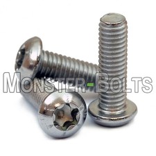 M4 Stainless Steel 6Lobe Button Head Socket Cap Screws, ISO 7380 Star Torx 0.70