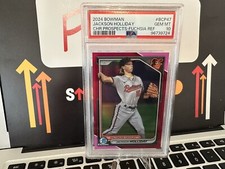 Pop 2 * 2024 Bowman Mega Box /199 Fuchsia Prospects Jackson Holliday PSA 10 RC