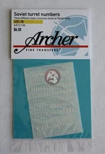 Archer 1/72 - 1/76 Generic Russian Turret Numbers (3 styles 130 numbers) AR72148