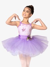 Elisse Girl  s Tank Star Sequin Performance Tutu Lavender Dress Size IC EL620C