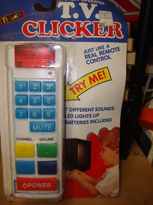 BATTERY OPERATED TV Remote Control CLICKER W/7 DIFFERENT SOUNDS Learning Toy
