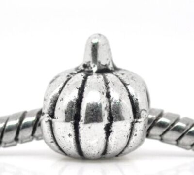 Halloween Pumpkin European Large Hole Bead For Charm Bracelets C100