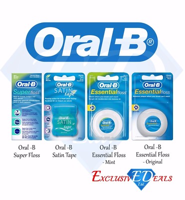 Oral B Zahnseide - Satin Tape, Essential Floss, Super-Floss - Wählen Sie Ihren Artikel