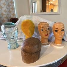 Lot of Vintage Display Mannequin Heads