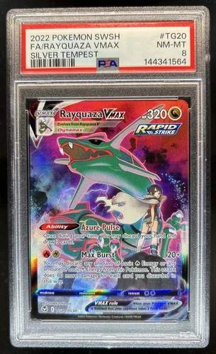 2022 Pokemon SWSH Rayquaza VMAX Trainer Gallery Holo #TG20/TG30 PSA 8
