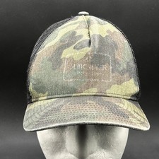 Quiksilver Trucker Hat Youth Adjustable Camo Black Mesh Snapback Faded