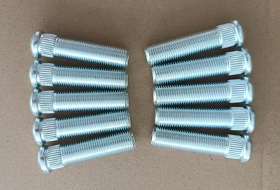 10 PCS 1/2'' Extended Longer than Stock Serrated Wheel Stud Bolts Thread 1/2-20 -