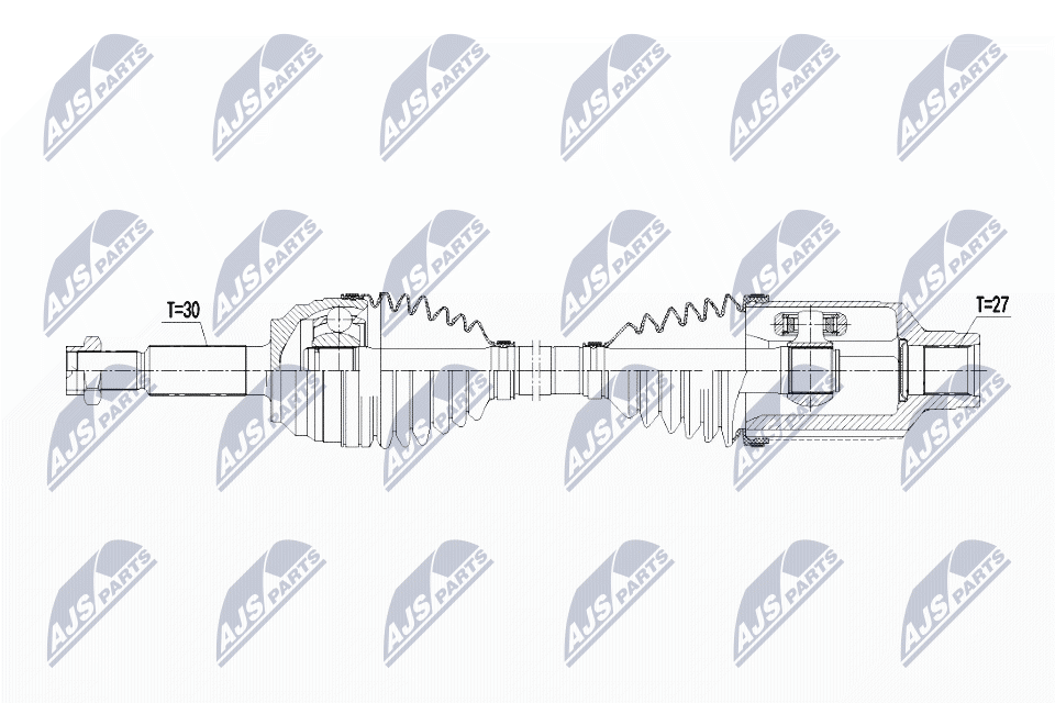 Drive shaft suitable for TESLA MODEL X 60D/75D/90D/100D/P90D/P100D 15- /FRONT, R - Image 3