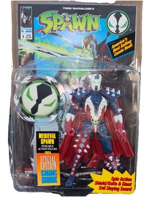 TODD MCFARLANE'S 1994 MEDIEVAL SPAWN ACTION FIGURE SERIES 1 NEW w/COMIC BOOK