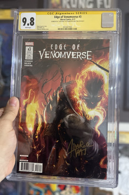  Edge of Venomverse #3 CGC 9.8 SIGNED BY & *LIVE ROCK* BY FRANCESCO MATTINA 