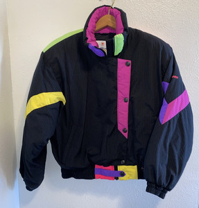 Pull de ski polaire quart bouton multicolore OBERMEYER
