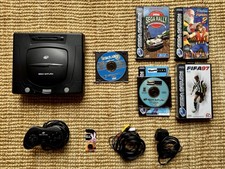 Sega Saturn Model 2 Console Bundle - Controller, 4 Games, Cables & Extras