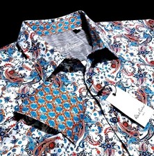 Robert Graham Geometric Paisley Floral Colorful 3XL Multicolor Sport Shirt