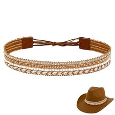 Cowboy Hat Bands for Men Women, Leather Hatbands Belt for